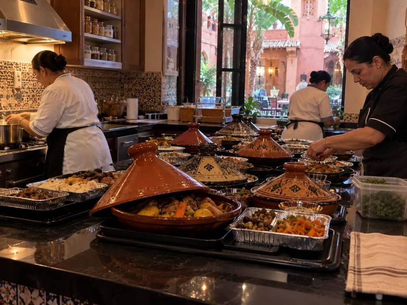 Shabbat lunch at the villa, Marrakech